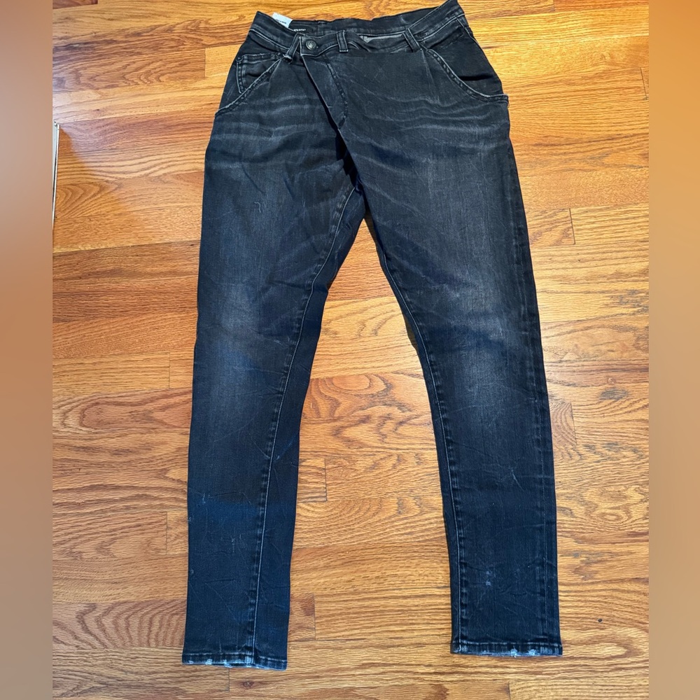 R13 Women's Black Straight Leg Jeans